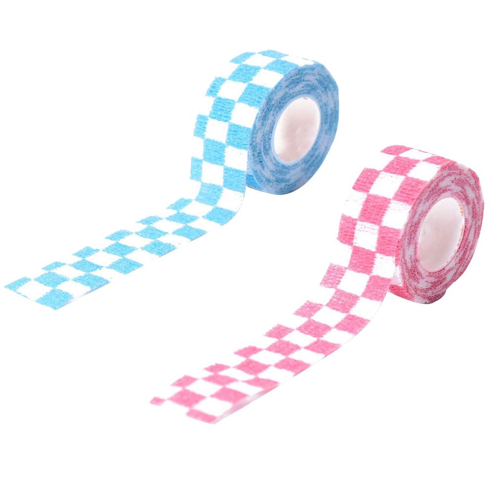 2Pcs Finger Tape Self Adhesive Bandage Rolls Elastic Bandage Writing Finger Wrap Protector Tapes for Finger Wrist Ankle Sports(Red Blue)