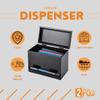 2Fold Stainless Steel Straw Dispenser - Drinking Straw Holder For Bulk Unwrapped Paper and Disposable Plastic Straws - Includes Custom Label Stickers (Black) view 4