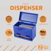 2Fold Stainless Steel Straw Dispenser - Drinking Straw Holder For Bulk Unwrapped Paper and Disposable Plastic Straws - Includes Custom Label Stickers (Blue) view 4