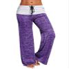 Andongnywell Women Casual Yoga Pant Wide Legs Pants Purple view 1