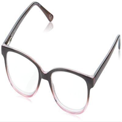 Foster Grant Sofia Vergara x Women's Alicia Reading Glasses Rectangular, Brown Lilac, 50 mm + 2.5