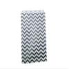 100 Qty 4" x 6" Decorative Flat Paper Gift Bags - Black Chevron Pattern on White Kraft Bags - for Sales/Treats/Parties Cookies/Gifts - N'icePackaging view 1