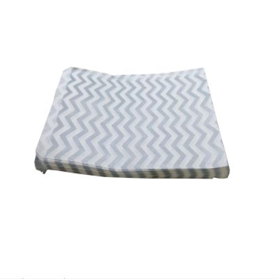100 Qty 5" x 7" Decorative Flat Paper Gift Bags - Silver Chevron Pattern on White Kraft Bags - for Sales/Treats/Parties Cookies/Gifts - N'icePackaging