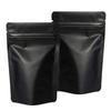 100 Pack Smell Proof Mylar Bags - 4.7 x 7.9 Inches Resealable Stand Up Ziplock Bags Food Storage Foil Pouch Matte Black view 1