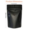100 Pack Smell Proof Mylar Bags - 4.7 x 7.9 Inches Resealable Stand Up Ziplock Bags Food Storage Foil Pouch Matte Black view 2