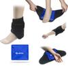 Foot Ankle Ice Gel Pack for Follow and Sole, Hot Cold Therapy Reusable Pad and Adjustable Heel Ice Wrap Perfect for Plantar Fasciitis, Achilles Tendonitis, Sprains, Swollen Foot and Muscle Pain Relief view 1