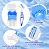 Patelai 2 Denture Cases Denture Bath Cups with 2 Denture Cleaner Brushes Retainer Cleaner Case Dentures Container Travel Retainer Case Braces Pacifier Storage view 3