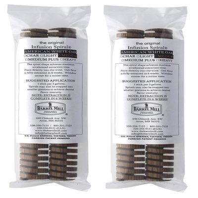 American White Oak Infusion Spirals - Medium Toast 2 Count Package X 2