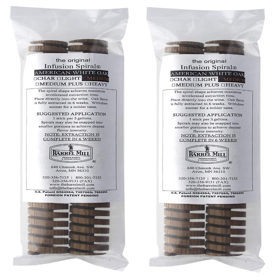 American White Oak Infusion Spirals - Medium Toast 2 Count Package X 2