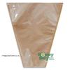 Flower Sleeve Open Bottom - Natural (Water Strength- 45-50 gsm.) Kraft Paper Back/BO Plastic 1.6 mil Clear Front - VALUE PACK OF 300 SLEEVES, Same Size (4,5" x 14" x 12") view 2