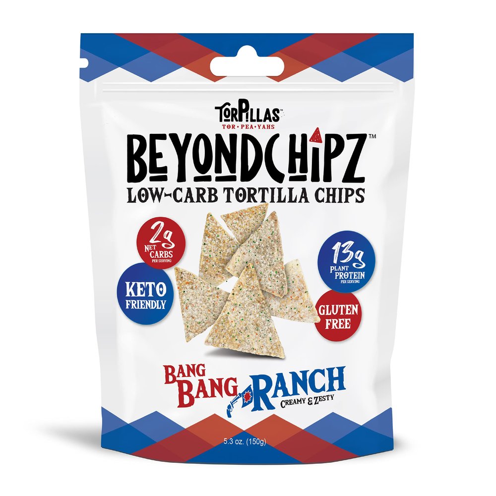 BeyondChipz Low Carb Tortilla Chips, Bang Bang Ranch, Keto Friendly, Gluten Free, One 5.3oz Bag