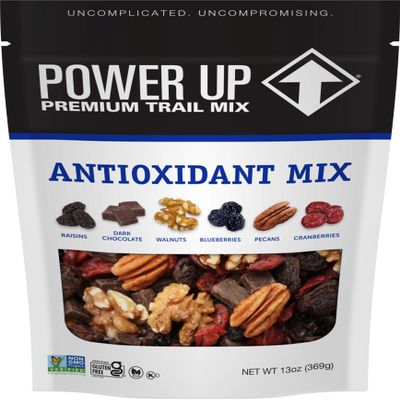 Power Up Trail Mix, Antioxidant Trail Mix, Non-GMO, Vegan, Gluten Free, No Artificial Ingredients, Gourmet Nut, 13 Ounce Bag, Blue, 13 Ounce (Pack of 2)
