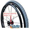 24" (540MM) 16 SPOKE REAR WHEEL WITH PRIMO ALL TERRAIN TIRES AND TUBES (Wheel With BLACK Color Hub) view 2