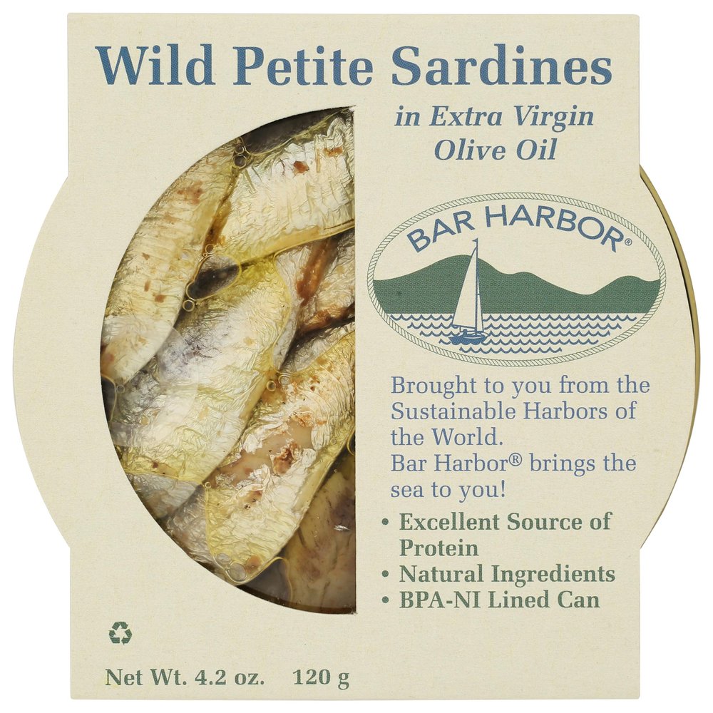 Bar Harbor, Sardines Wild Petite In Evoo, 4.2 Ounce