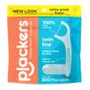 Plackers Twin Line Dental Floss Picks, Dual-Line Tuffloss, Easy Storage, Cool Mint Flavor, 300 Count view 1