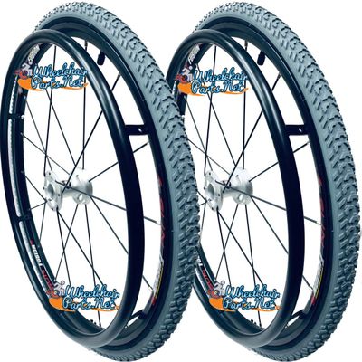 24" (540MM) 16 Spoke Wheel with Primo All Terrain Tires and Tubes (Wheel with Silver Color Hub)