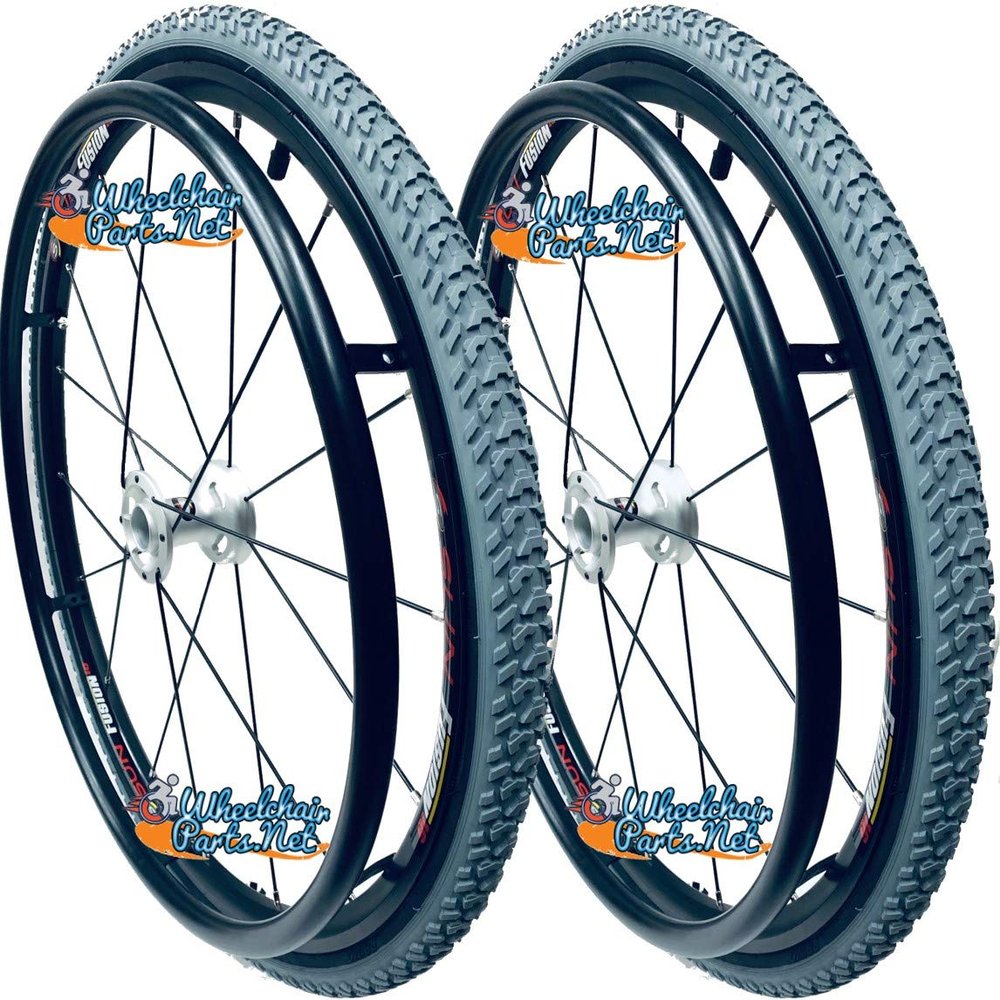 24" (540MM) 16 Spoke Wheel with Primo All Terrain Tires and Tubes (Wheel with Silver Color Hub)