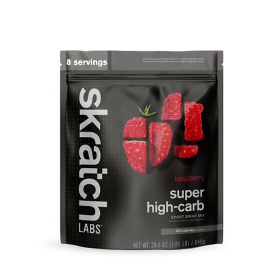 Skratch Labs Super High-Carb Hydration Powder | Carbohydrate Powder with Cluster Dextrin and Electrolytes | Endurance Energy Drink | Raspberry (840 Grams) | Non-GMO, Gluten Free, Vegan, Kosher