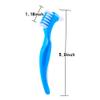 Lit-Pack Denture Clean Toothbrush for Denture Care Tool w/Multi Layered Hard Bristles Dual Hard Bristle for False Teeth Superb Total Cleaning view 3