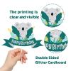 Glitter Koala Happy Birthday Cake Topper,Wild Animal Theme for Baby Shower Birthday Party Decorations Supplies view 3
