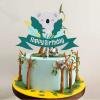 Glitter Koala Happy Birthday Cake Topper,Wild Animal Theme for Baby Shower Birthday Party Decorations Supplies view 4
