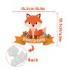 Glitter Fox Happy Birthday Cake Topper Animal Theme for Baby Shower or kids Birthday Party Decor Supplies view 2