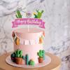 Glitter Llama Cactus Happy Birthday Cake Topper, Mexican Fiesta Theme for Baby Shower or kids Birthday Party Decor Supplies view 4