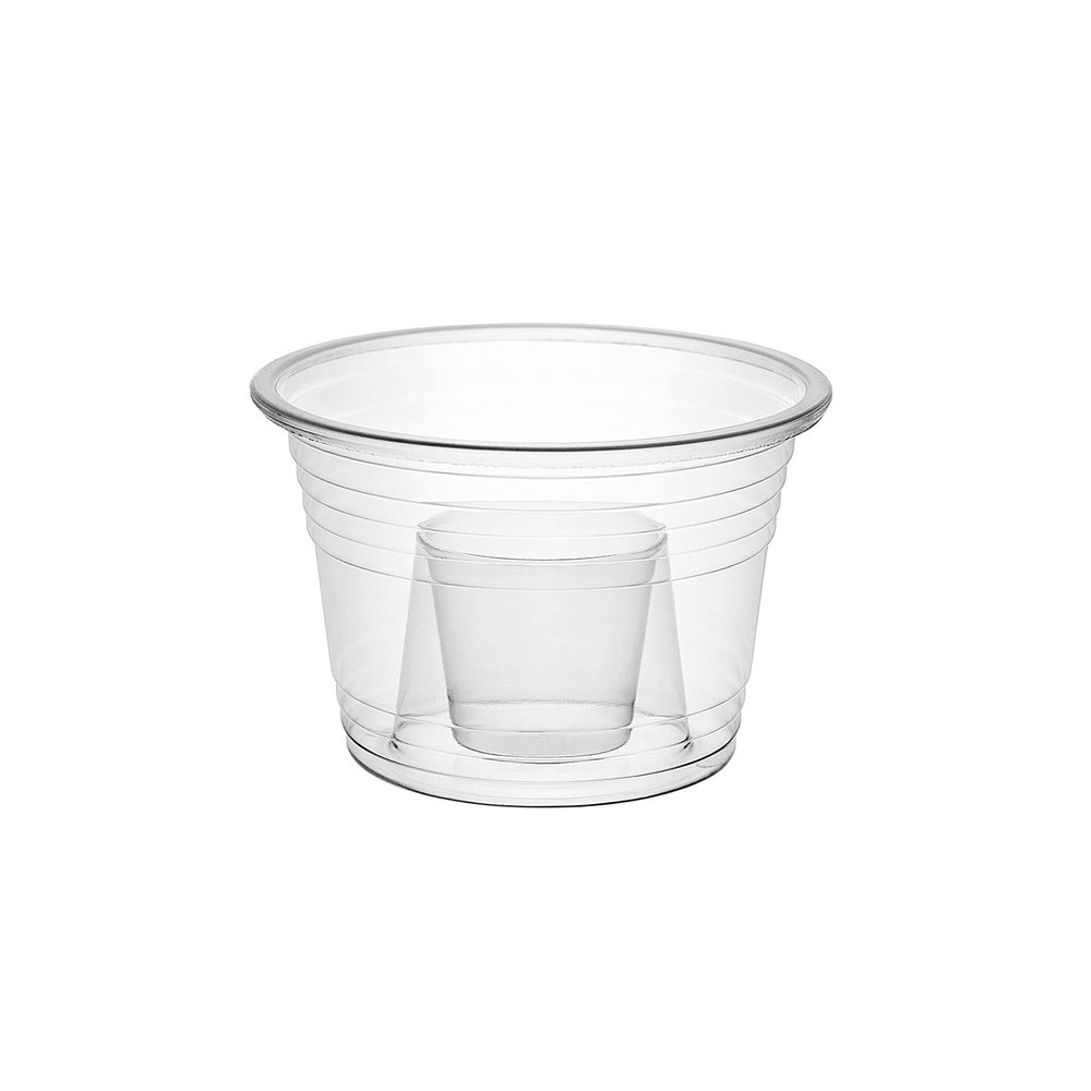 Party Essentials Soft Plastic Bomber Shot Cups, Jager Blaster Power Bombs Cups, 3 oz., 100-Count, Clear