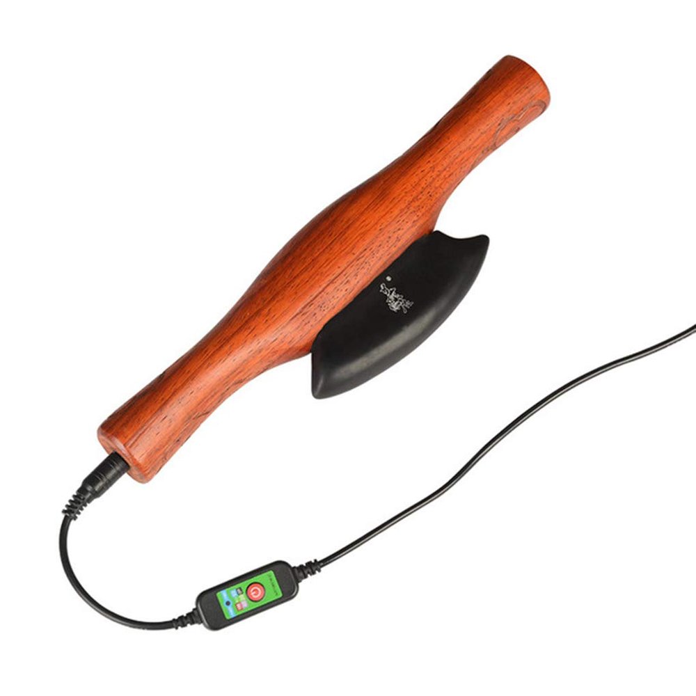 Electric hot Stone Gua Sha Tool, Scraping Board, Double Handle Acupuncture Stick Point Rib barlifting Massage