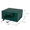 WRAPAHOLIC 2Pcs Green Gift Box with Satin Ribbon, 8x8x4 Inches Collapsible Gift Box with Magnetic Closure for Party, Wedding, Gift Wrap, Bridesmaid Proposal, Storage view 4