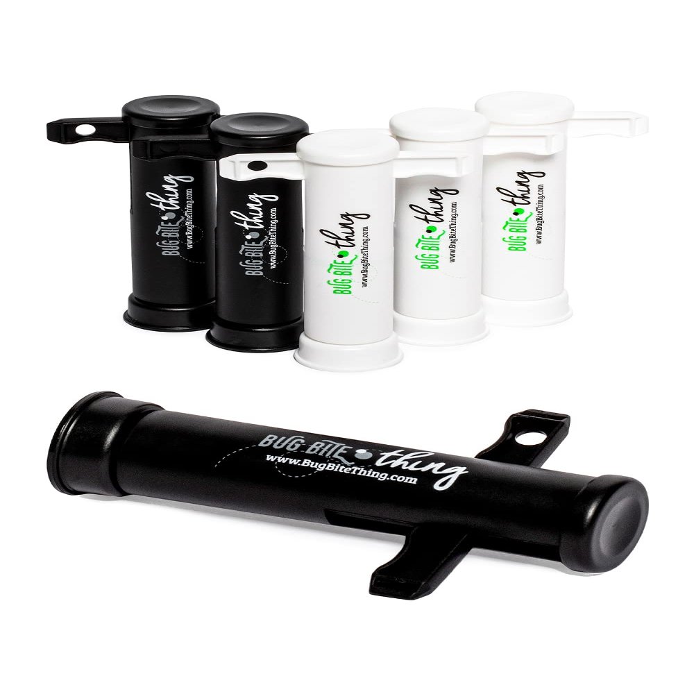 BUG BITE THING Suction Tool, Poison Remover - Bug Bites and Bee/Wasp Stings, Natural Insect Bite Relief- 3 Black/3 White