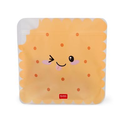 Legami Set of 3 Food Bags, 3 Different Sizes S, M, L, Reusable Pouches, Dishwasher Washable, Practical Snack Bags, Cookies