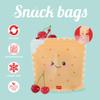 Legami Set of 3 Food Bags, 3 Different Sizes S, M, L, Reusable Pouches, Dishwasher Washable, Practical Snack Bags, Cookies view 2