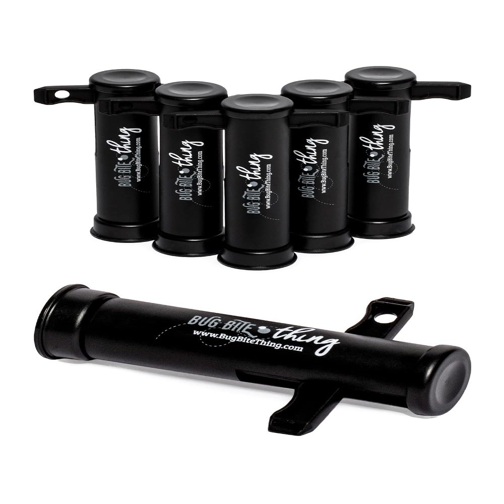 BUG BITE THING Suction Tool - Bug Bites and Bee/Wasp Stings, Natural Insect Bite Relief- Black/6 Pack