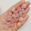 Bacatgem 10 Pcs Natural Rose Quartz Mini Heart Love Healing Palm Crystal Energy Gemstones Chakra Reiki Balancing(0.6 Inchs) view 4