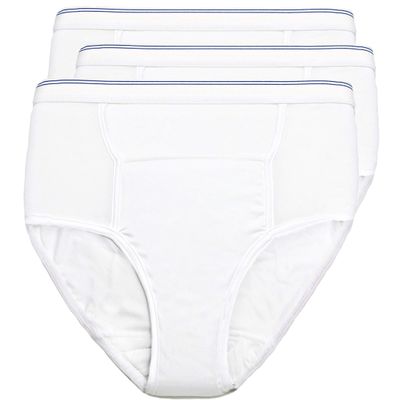Comfort Finds Men's Reusable Incontinence Brief 6oz 3-Pack - White - Large 38-40 - 3 Pack