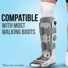 IMPRESA 3-Pack Compression Sock Liners Compatible with Aircast Walker Boots & Casts - White, One Size Fits Most - Breathable Cotton-Lined Walking Boot Socks view 2