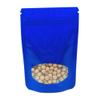 MITOB 100 Pieces Stand Up Mylar Bags Plastic Window Pouch for Zip Food Storage Lock Aluminum Foil Bag Candy Packaging Zipper Lock (3.3x5.1 inch, Blue) view 1