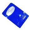 MITOB 100 Pieces Stand Up Mylar Bags Plastic Window Pouch for Zip Food Storage Lock Aluminum Foil Bag Candy Packaging Zipper Lock (3.3x5.1 inch, Blue) view 3