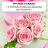 Global Sugar Art Shrub Rose Pink Sugar Cake Flowers, Large Wired, 8 Count by Chef Alan Tetreault view 2