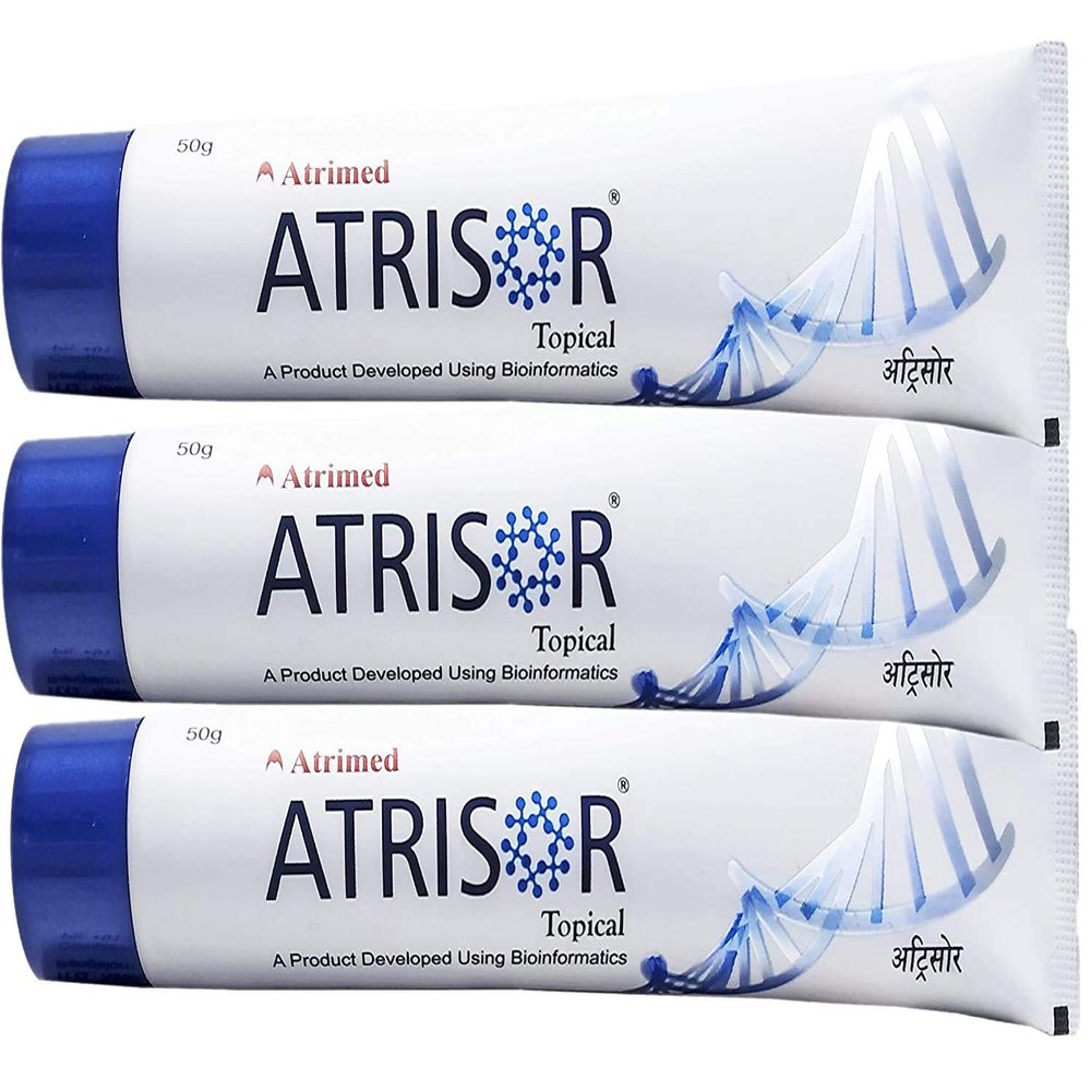 Dharma ATRIMED Atrisor Topical for Psoriasis, Dry, Itchy, Flaky Skin, Pack of 3