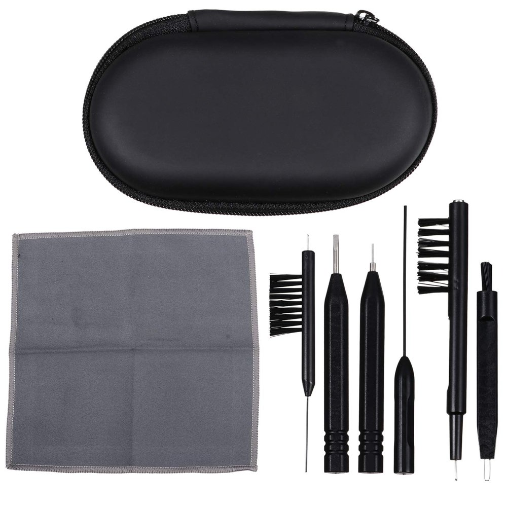 1 Set 7 Pcs Cleaning Kit Hearing Amplifier Cleaning Fabric Brush Screwdriver Earmold Vent Cleaner for Home Shop