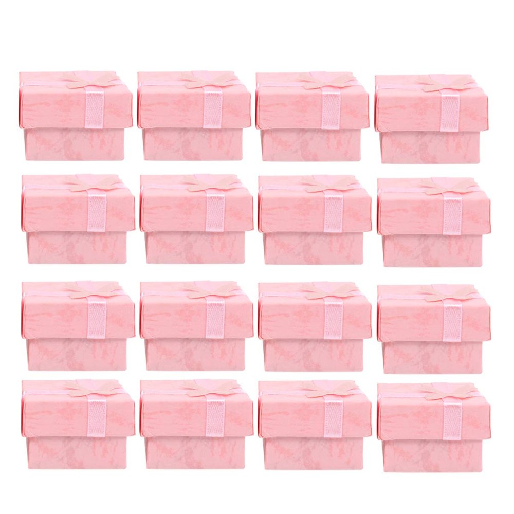 24pcs Box Set Jewelry Boxes Cardboard Jewelry Boxes Rings Pendants Earring Necklaces Boxes for Anniversaries Weddings Birthday Pink