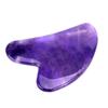 1pc Amethyst Jade Face Neck Back Guasha Board Natural Purple Stone Traditional Scraper view 1