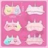 3 Pieces Plush Sleeping Eye Cover Bunny Cat Blindfold Cover Unicorn Sleeping Eye Shade Soft Funny for Kids Girls and Adult Travel (Unicorn Style) view 3