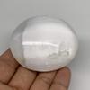 100 Grams, 2.4"x2"x1.1", Natural Untreated Selenite Palm-Stone Crystal, palmstone, Reiki Energy, Collectible, Handmade, Home Decor, B11884 view 3