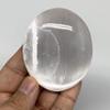 128 Grams, 2.6"x2.2"x1.2", Natural Untreated Selenite Palm-Stone Crystal, palmstone, Reiki Energy, Collectible, Handmade, Home Decor, B11883 view 2