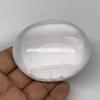 128 Grams, 2.6"x2.2"x1.2", Natural Untreated Selenite Palm-Stone Crystal, palmstone, Reiki Energy, Collectible, Handmade, Home Decor, B11883 view 3