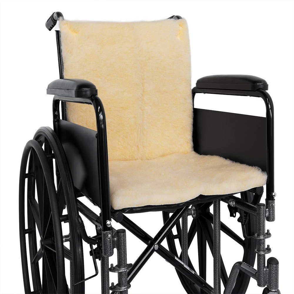 NYOrtho Faux Synthetic Sheepskin Wheelchair Seat & Backrest Pads