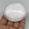 113 Grams, 2.5"x2.1"x1.2", Natural Untreated Selenite Palm-Stone Crystal, palmstone, Reiki Energy, Collectible, Handmade, Home Decor, B11878 view 3